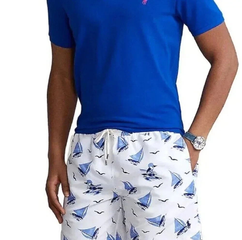 Polo Ralph Lauren Men's Traveler Classic Swim Trunk Blue Size XX-Large