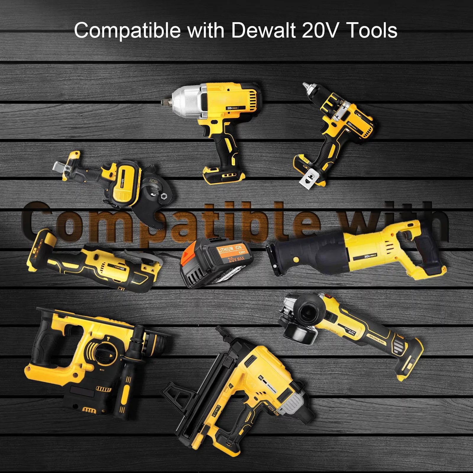 4 Pack DCB200 For DeWalt 20 Volt Max XR 6.0AH Lithium Ion Premium Battery