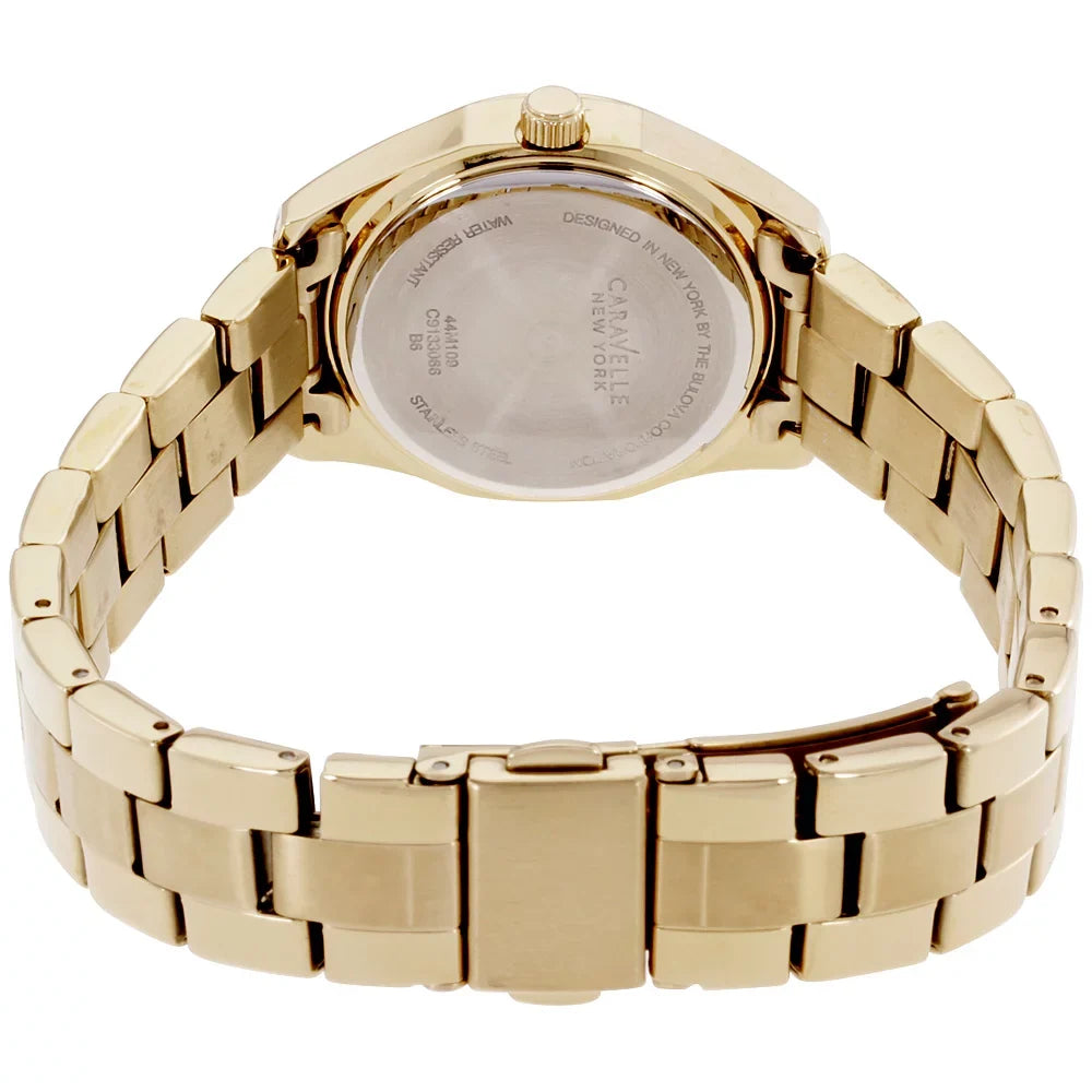 Caravelle Teal Dial Stainless Steel Ladies Watch 44M109