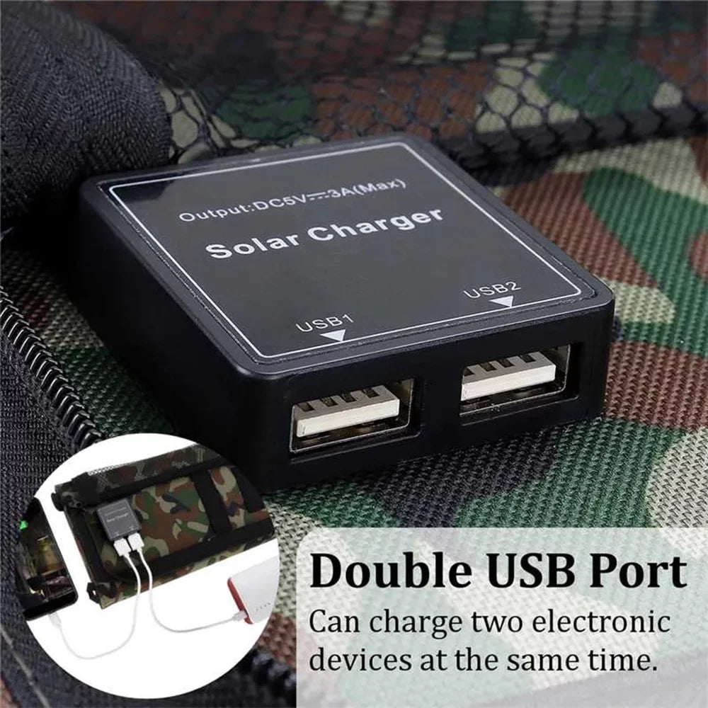 Paddsun 80W USB Solar Panel Folding Power Bank Outdoor Camping Hiking Phone Charger USA