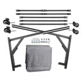 A-Premium Black Hard Top Storage Cart with Dust Cover Compatible with Chevrolet Corvette Porsche 911 Boxster Mercedes-Benz SL320 SL500 SL600 Mazda Miata Fits select: 1990-1997,1999 MAZDA MX-5 MIATA