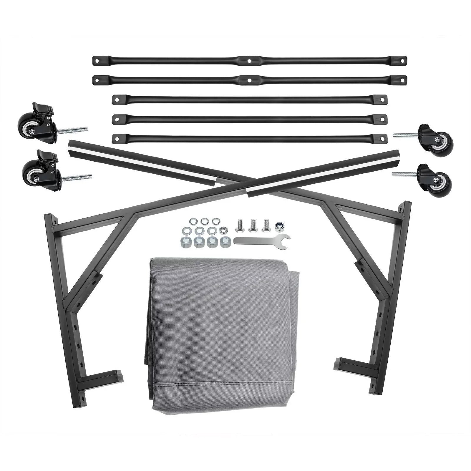 A-Premium Black Hard Top Storage Cart with Dust Cover Compatible with Chevrolet Corvette Porsche 911 Boxster Mercedes-Benz SL320 SL500 SL600 Mazda Miata Fits select: 1990-1997,1999 MAZDA MX-5 MIATA