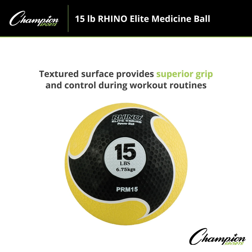 Champion Sports 15lb Rhino® Elite Medicine Ball