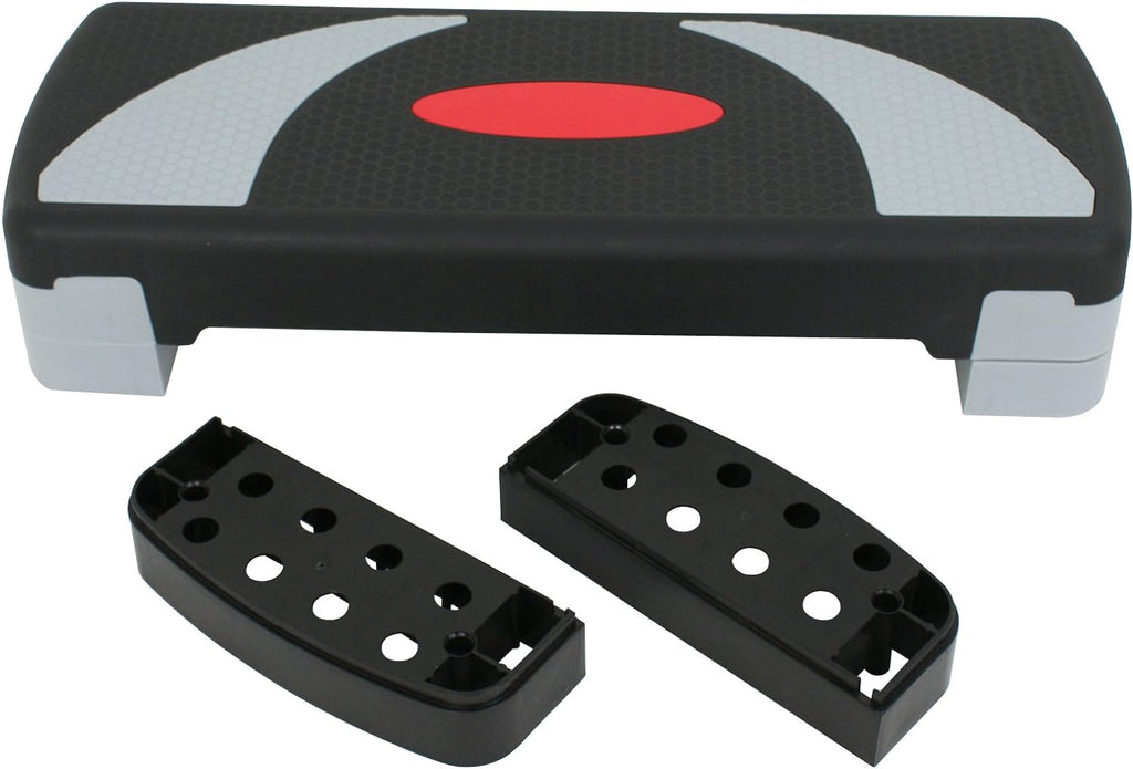 Height Adjustable Workout Aerobic Stepper Exercise Step PLatitudeform Riser 3 Levels for Fitness Strength Training