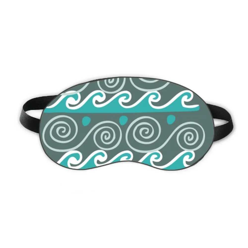Blue Wave Mexico Totems Ancient Civilization Sleep Eye Shield Soft Night Blindfold Shade Cover