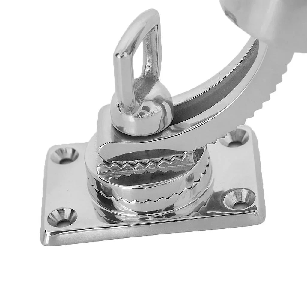 Fishing Rod Pole Holder, Deck Mounted, 360 Degree Roatable, Angle Adjustable, Marine Grade 316 Stainless Boat Yacht Marine Hardware
