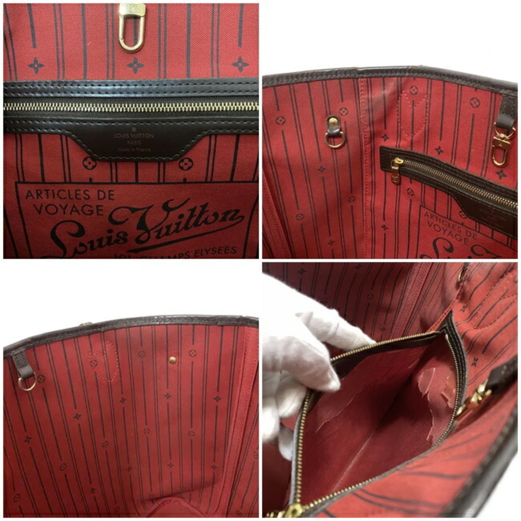 Pre-Owned Louis Vuitton Tote Bag Neverfull MM Brown Damier Ebene N51105 SP4039 LOUIS VUITTON Ladies (Fair)