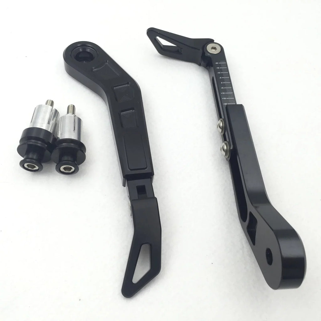 HTT-MOTOR Motorcycle Adjustable Length Angle Black CNC 7/8" (22mm) Protector Proguard Pro Brake Clutch Levers Protect Guard For Suzuki GSX GSXR Hayabusa RM DR Kawasaki Ninja ZX ZZR KTM SXR