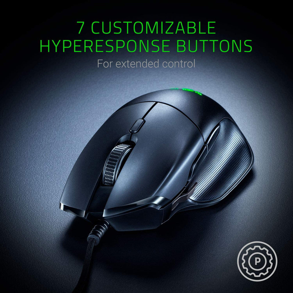 Razer Basilisk Essential Gaming Mouse - [6400 DPI Optical Sensor][Chroma RGB Lighting][7 Programmable Buttons][Mechanical Switches]