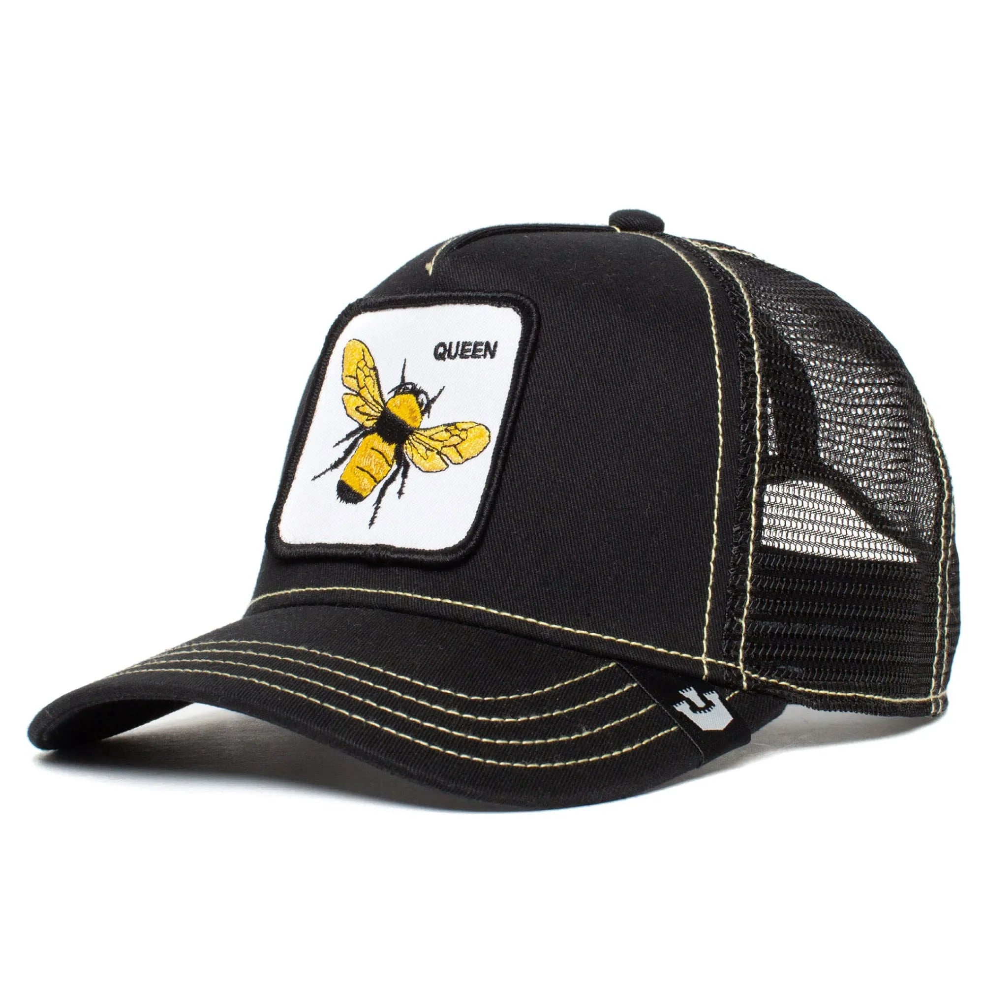 Goorin Bros. The Farm Unisex Original Adjustable Snapback Trucker Hat, Black (Queen Bee), One Size