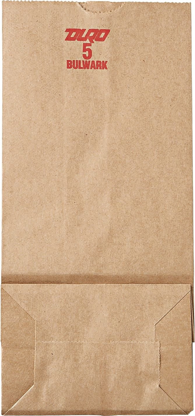 General #5 Paper Grocery, 50lb Kraft, Extra-Heavy-Duty 5 1/4x3 7/16 x10 15/16, 500 bags