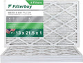 Filterbuy 13x21.5x1 MERV 8 Pleated HVAC AC Furnace Air Filters (4-Pack)
