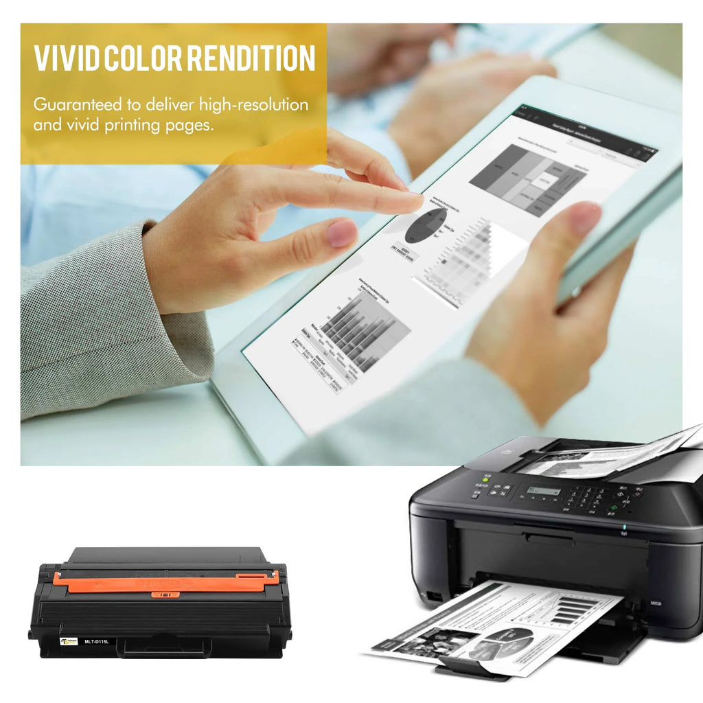 Toner Bank 6-Pack Compatible Toner for Samsung MLT-D115L 115L use with Xpress SL-M2620 SL-M2670 SL-M2830DW SL-M2880FW SL-M2820DW SL-M2870FW Printer 6 * Black
