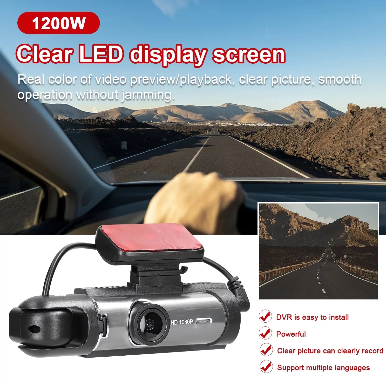 Dadypet Dash Camera,Dash Cam Car DVR 170 Wide Motion DVR 170 Camera Motion DVR 170 Wide Car Dual Lens Auto Dash Cam Car Video Car Camera HUIOP Motion Dvr Dual QISUO
