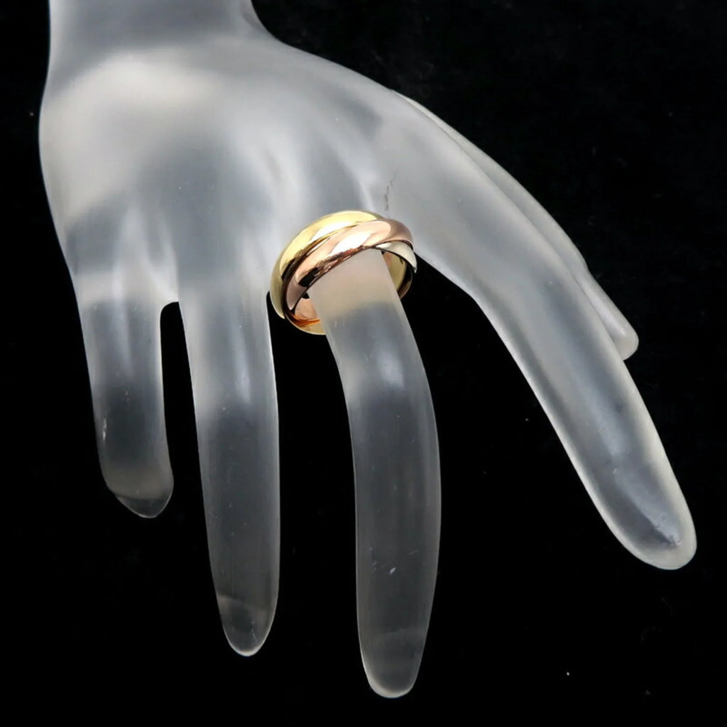 Pre-Owned Cartier #50 Trinity Ladies Ring, 750 Yellow Gold, Size 10 (Good)