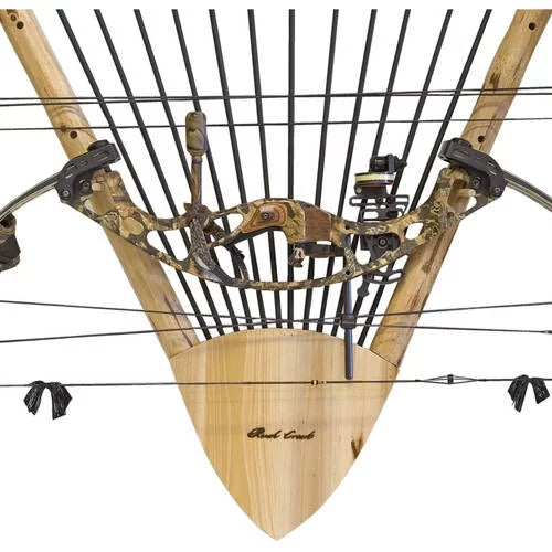 Rush Creek Creations Rustic 2 Compound Bow - 12 Arrow Archery Wall Storage Rack