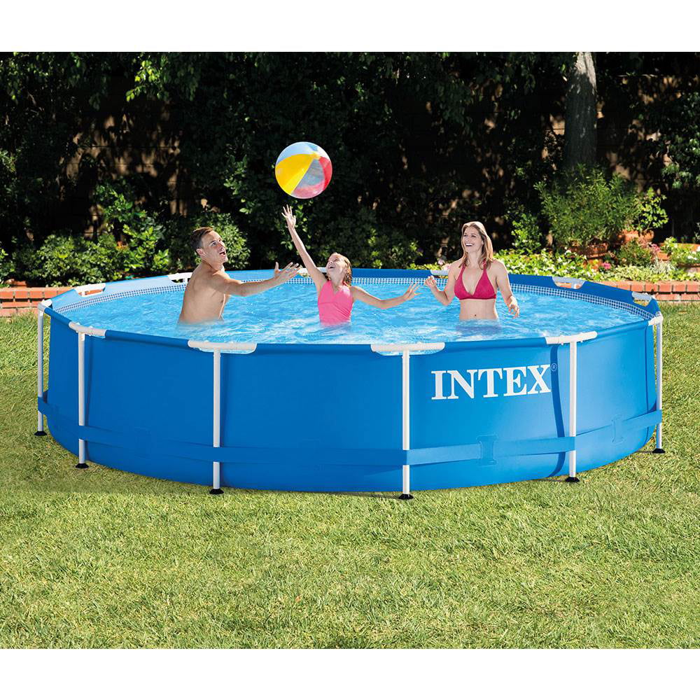 Intex 12 Foot x 30 Inches Metal Frame Pool (Open Box) (2 Pack)