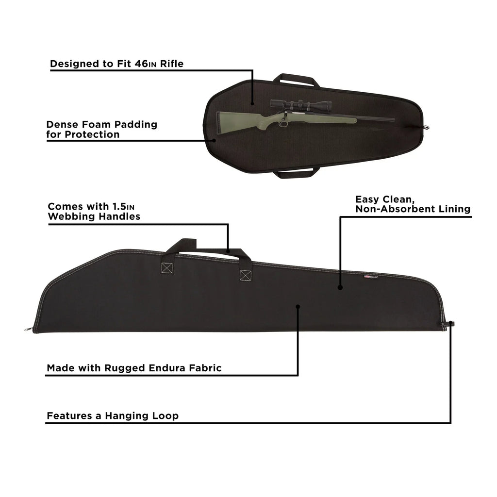 Allen Company Durango 46" Rifle Soft Case, Black, Polyester, 602-46