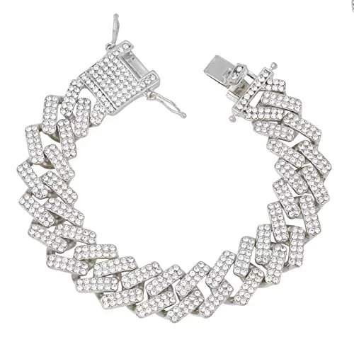 Charles Raymond Iced Out Mens Color on Blast Watch Single or Combo Sets with Blinged Out Bracelets Set. Iced Out Colourful Rainbow Flame Collection (ST10327CO-ZZ SLV)
