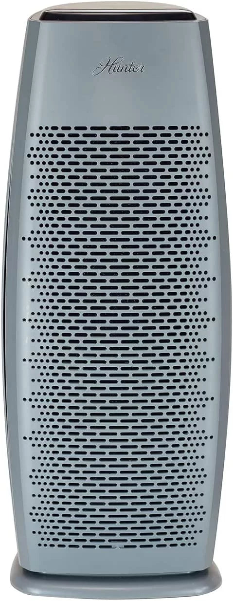 Open Box Hunter Tall Tower Air Purifier True HEPA Filter Accent Light HP600GR - Graphite