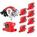 8 Pack Ignition Coil & Spark Plug Wire UF413 for Chevy Silverado 1500 Tahoe GMC Fits select: 2011 ,2013 CHEVROLET SILVERADO K1500 LT