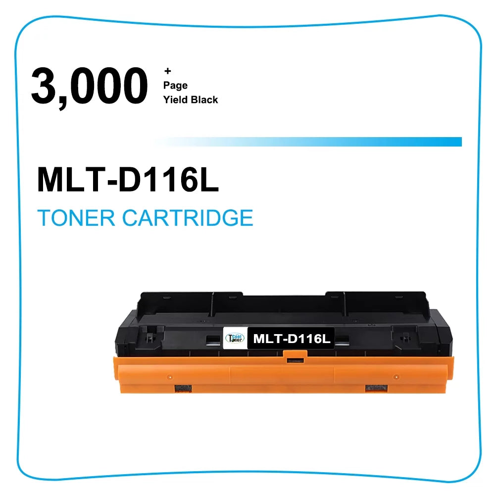 MLTD116L Toner Cartridge Compatible for Samsung 116L MLTD116L D116L MLT-D116L SL-M2625D SL-M2825DW SL-M2835DW (Black, 2 Pack)