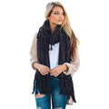 Plaid Blanket Winter Scarfs for women Chunky Tasseled Scarves Lightweight Soft Warm Cozy Shawl Classy Oversized Infinity Solid Pashmina Quality Scarf (Purple)