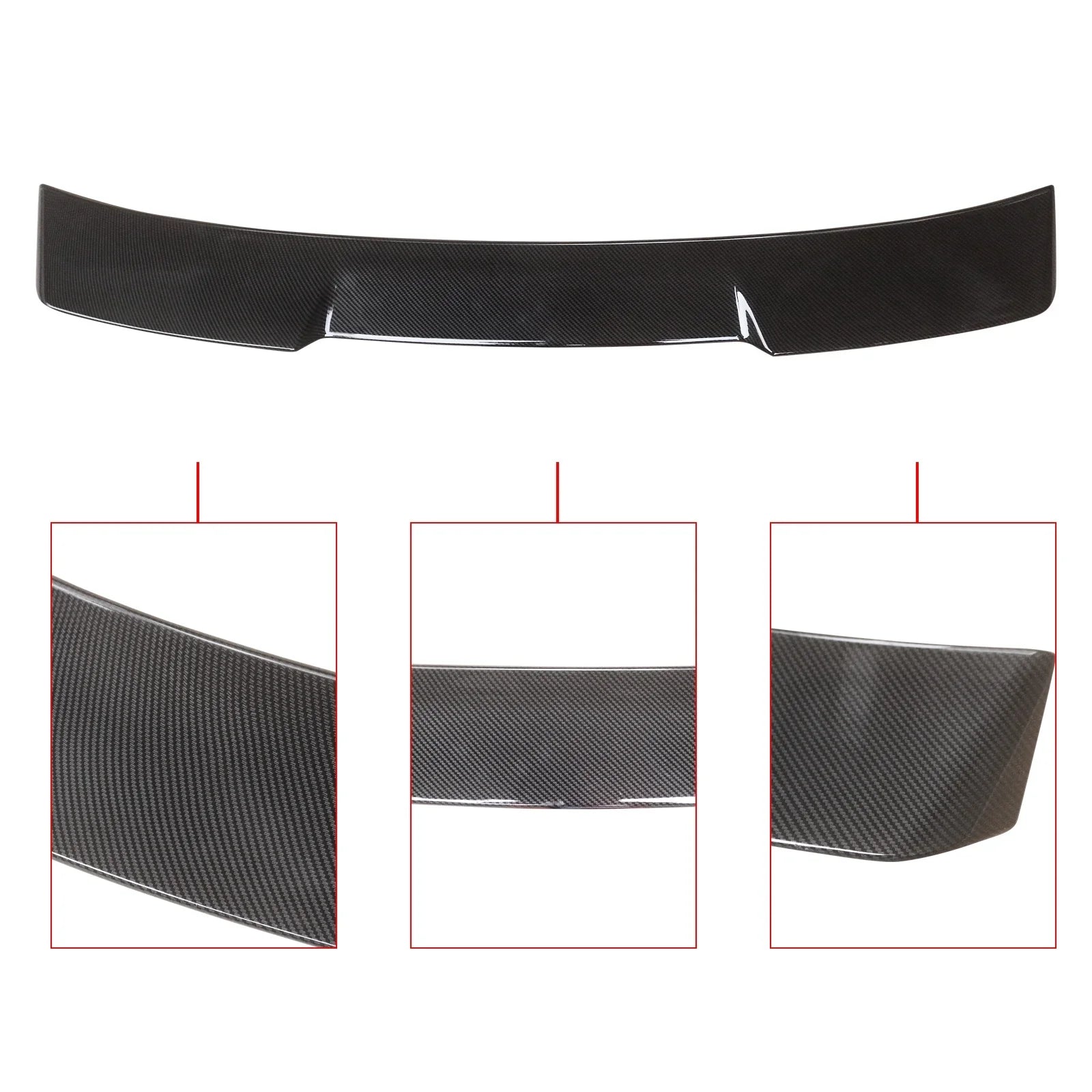 NINTE Roof Spoiler for 2022 2023 11th Honda Civic EX LX SI Sport Touring Rear Window Spoiler Carbon Fiber Look