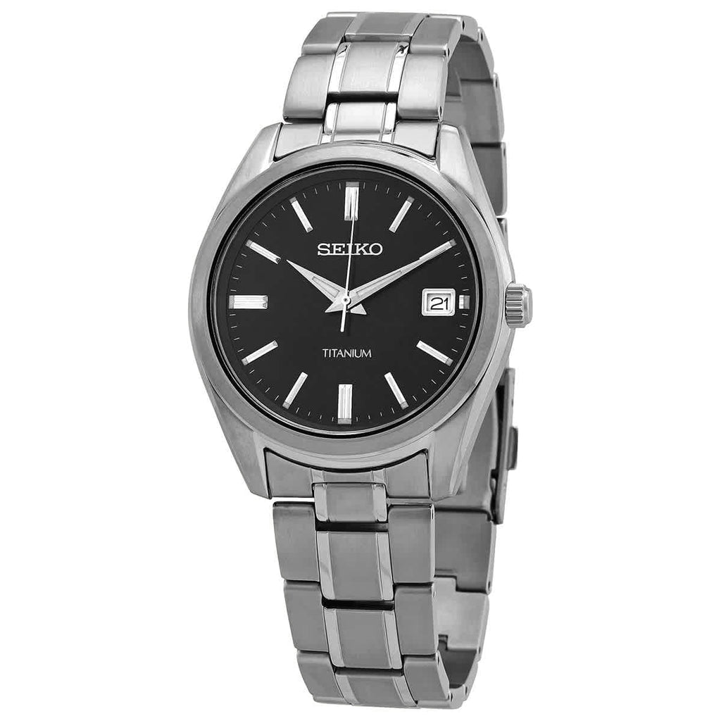 Seiko Classic Quartz Black Dial Men's Watch SUR375