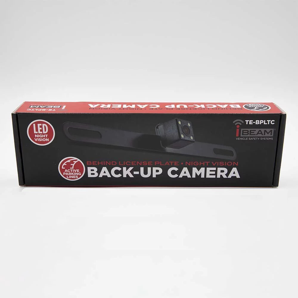 iBeam Behind License PLatitudee Camera w/ Active Park Lines and LED Night Vision
