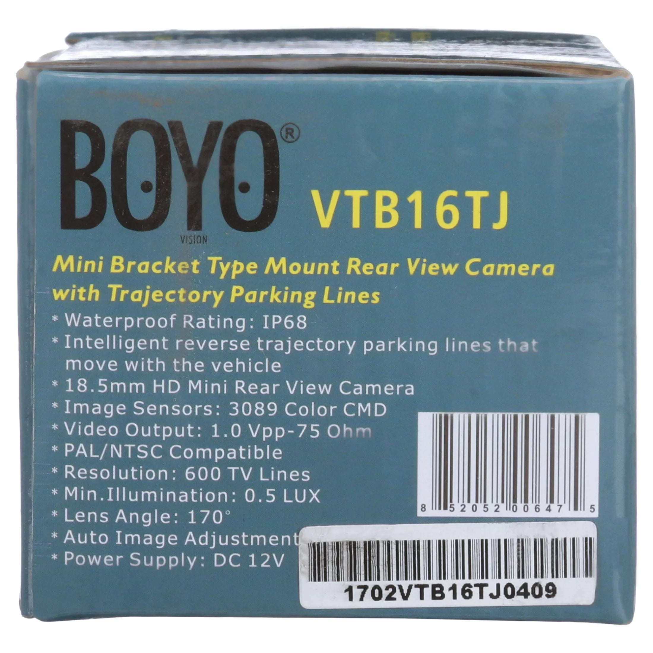 BOYO VTB16TJ Reverse Camera with Trajectory Parking Lines