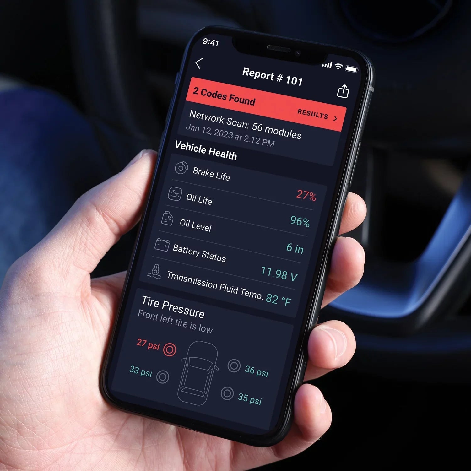 Hyper Tough HT500 Bluetooth Scan Tool, 1996 & Newer OBD2 Vehicles, Free Fix & Part Recommendations