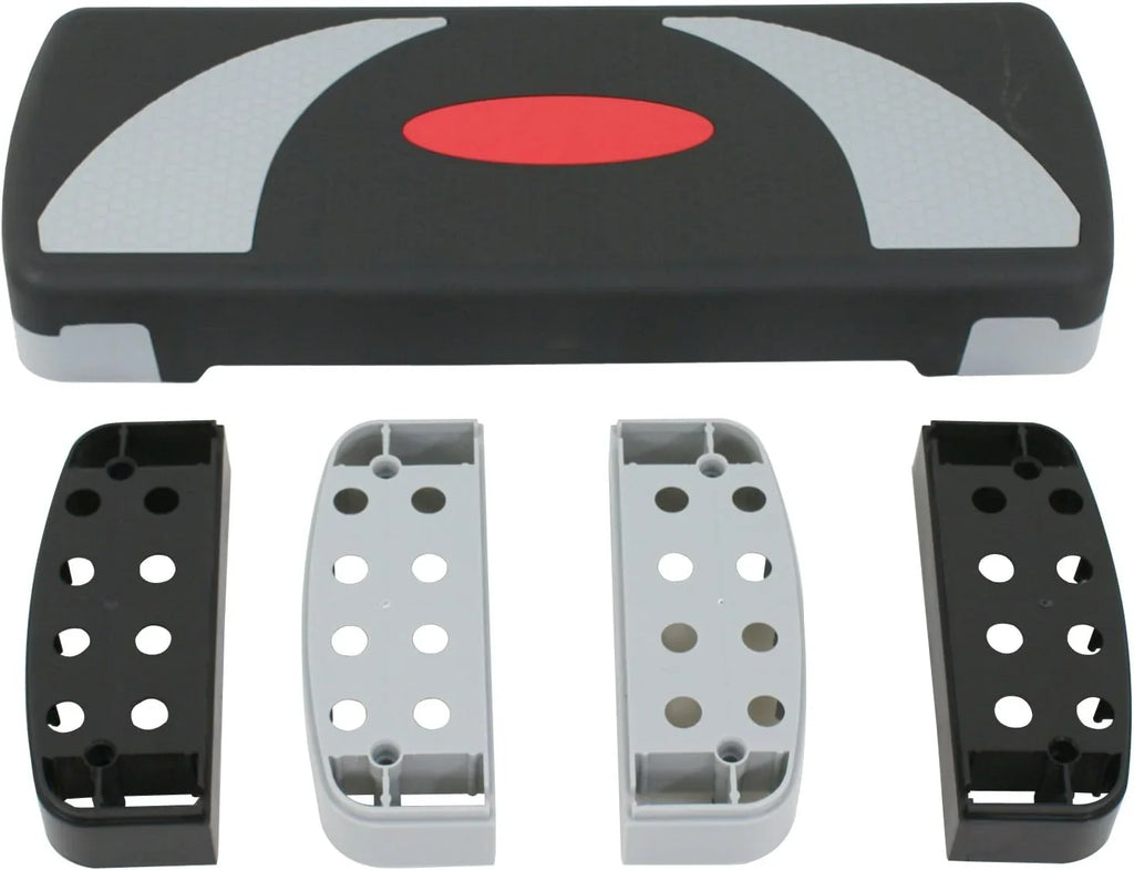 Height Adjustable Workout Aerobic Stepper Exercise Step PLatitudeform Riser 3 Levels for Fitness Strength Training