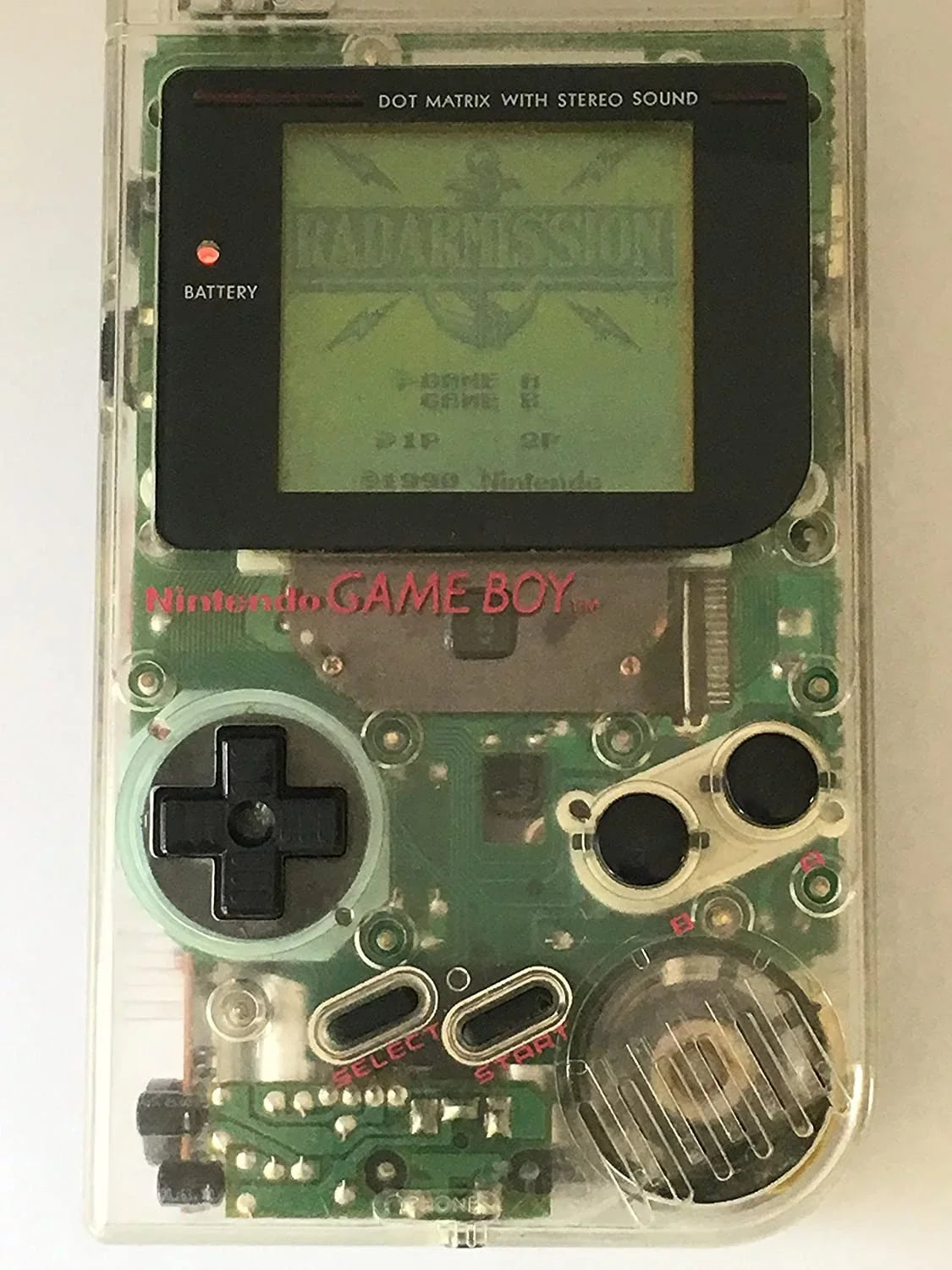 Original Play it Loud Gameboy Game Boy Console (Clear)