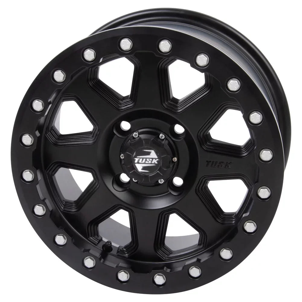 4/156 Tusk Uinta Beadlock Wheel 15x7 5.0 + 2.0 Matte Black For YAMAHA Wolverine RMAX 2 1000 Sport 2022