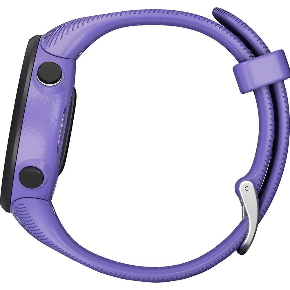 Restored Garmin 010-N2156-01 Forerunner 45S GPS Heart Rate Monitor Running Smartwatch (Iris) - Bundle With Fitness & Wellness Suite (WEYV, Yoga Vibes, Daily Burn) (Refurbished)