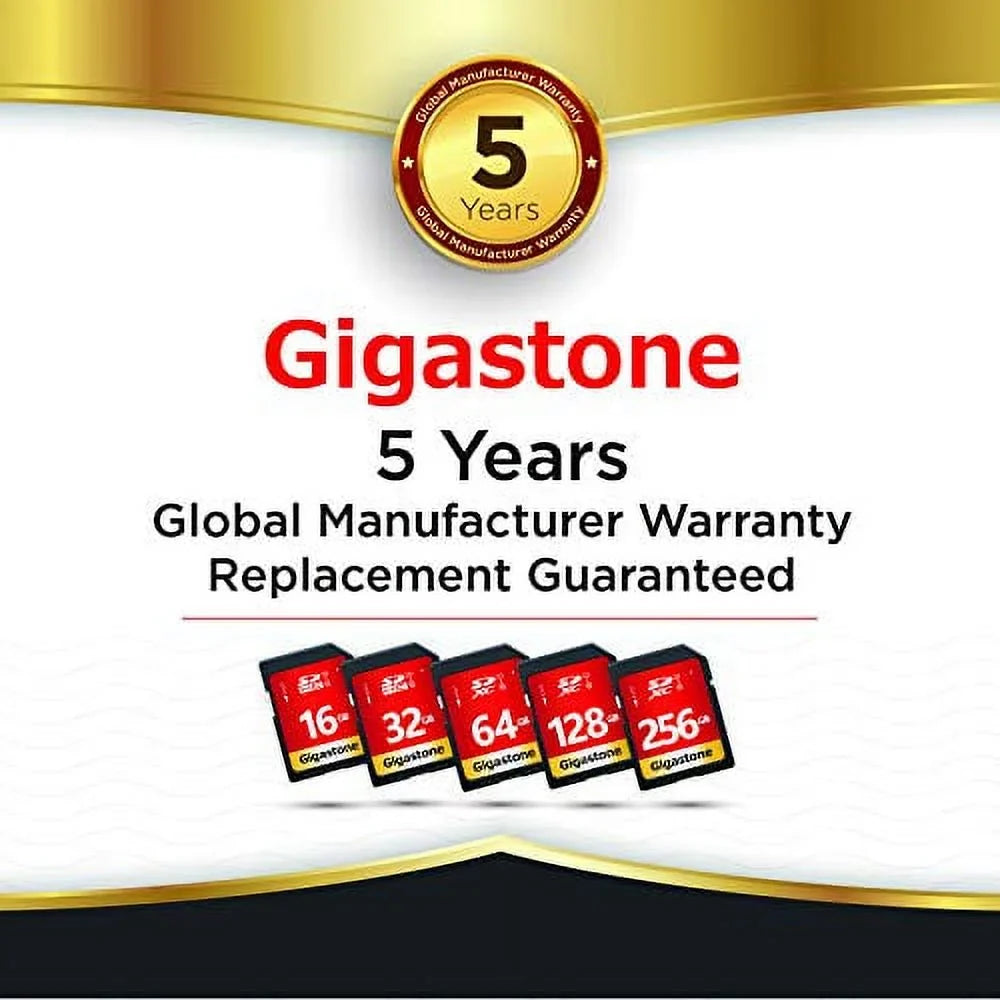 Gigastone 32GB SDHC Card Class 10 UHS-I U1 Up to 80MB/s Memory Card, 5 pack (5x32GB)