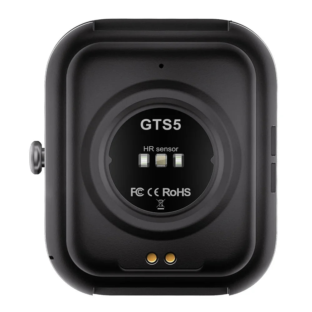 GTS5 Smart Watch Blood Pressure Fitness Tracker Women Men for Android and iOS Black