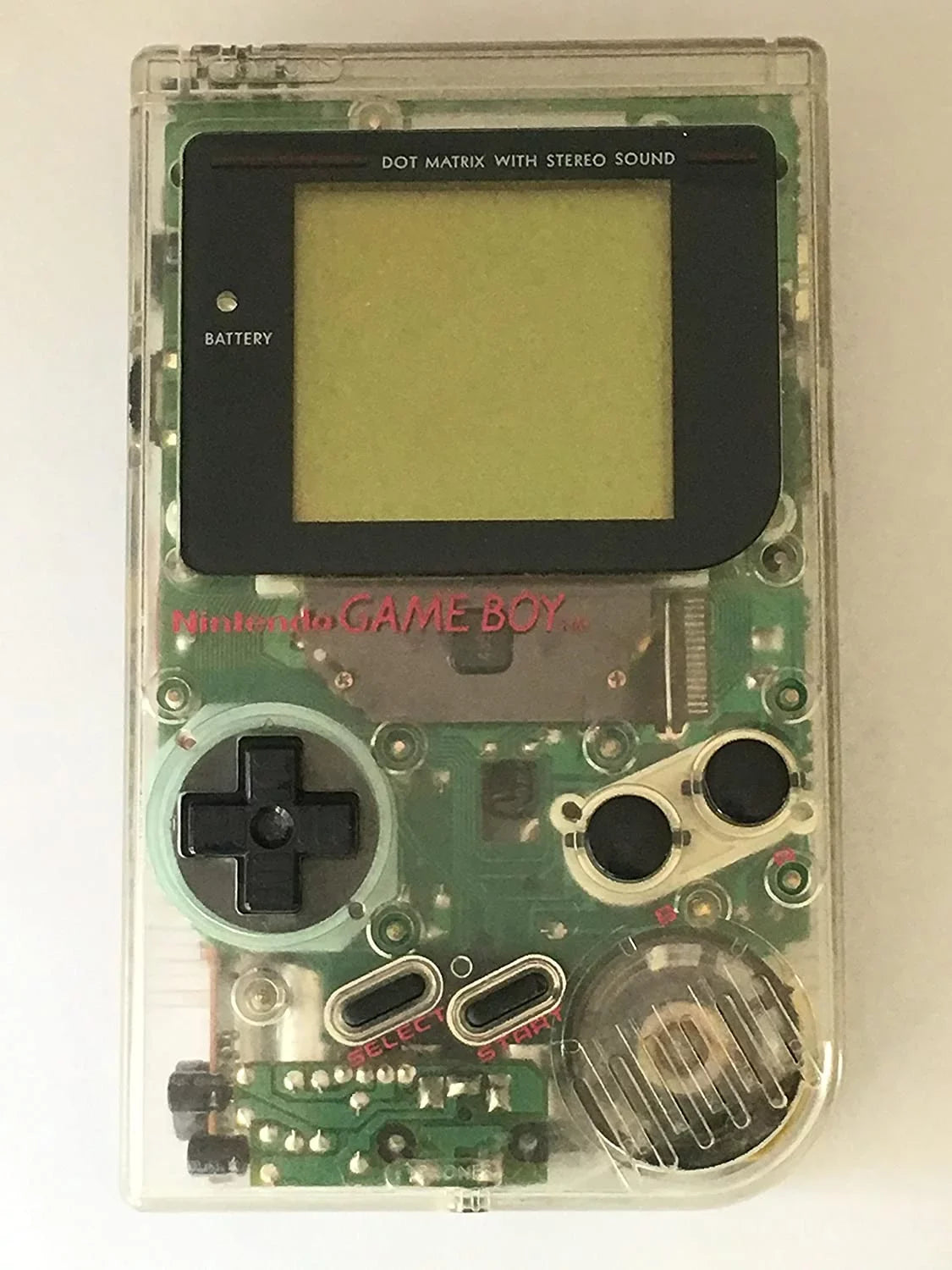 Original Play it Loud Gameboy Game Boy Console (Clear)