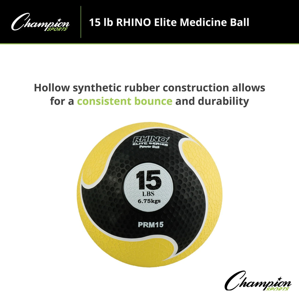 Champion Sports 15lb Rhino® Elite Medicine Ball