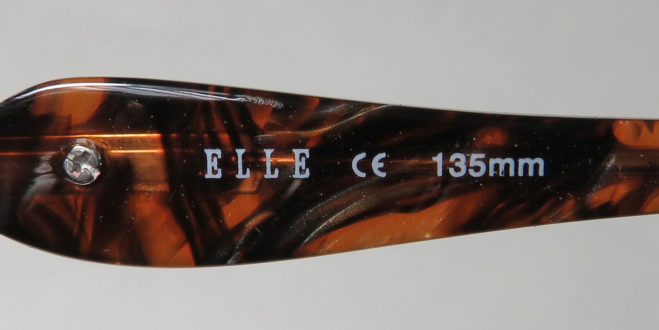 NEW ELLE 13428 WOMENS/LADIES RECTANGULAR FULL-RIM BROWN PREMIUM ACETATE PLASTIC DURABLE DESIGNER FRAME DEMO LENSES 52-16-135 EYEGLASSES/EYE GLASSES