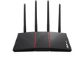 Asus RT-AX55 Wi-Fi 6 IEEE 802.11ax Ethernet Wireless Router - 2.40 GHz ISM Band - 5 GHz UNII Band - 4 x Antenna(4 x External) - 225 MB/s Wireless Speed - 4 x Network Port - 1 x Broadband Port - Gig...