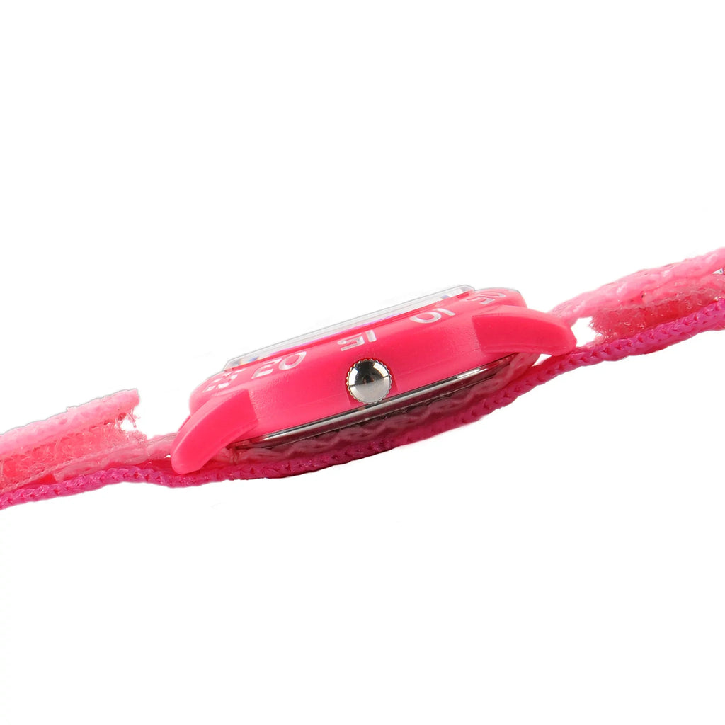 Disney Girls Princess Acrylic Pink Strap Time Teacher Watch