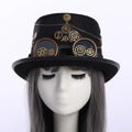 GRACEART Unisex Steampunk Top Hats with Goggle Gothic Punk Hallo Hat