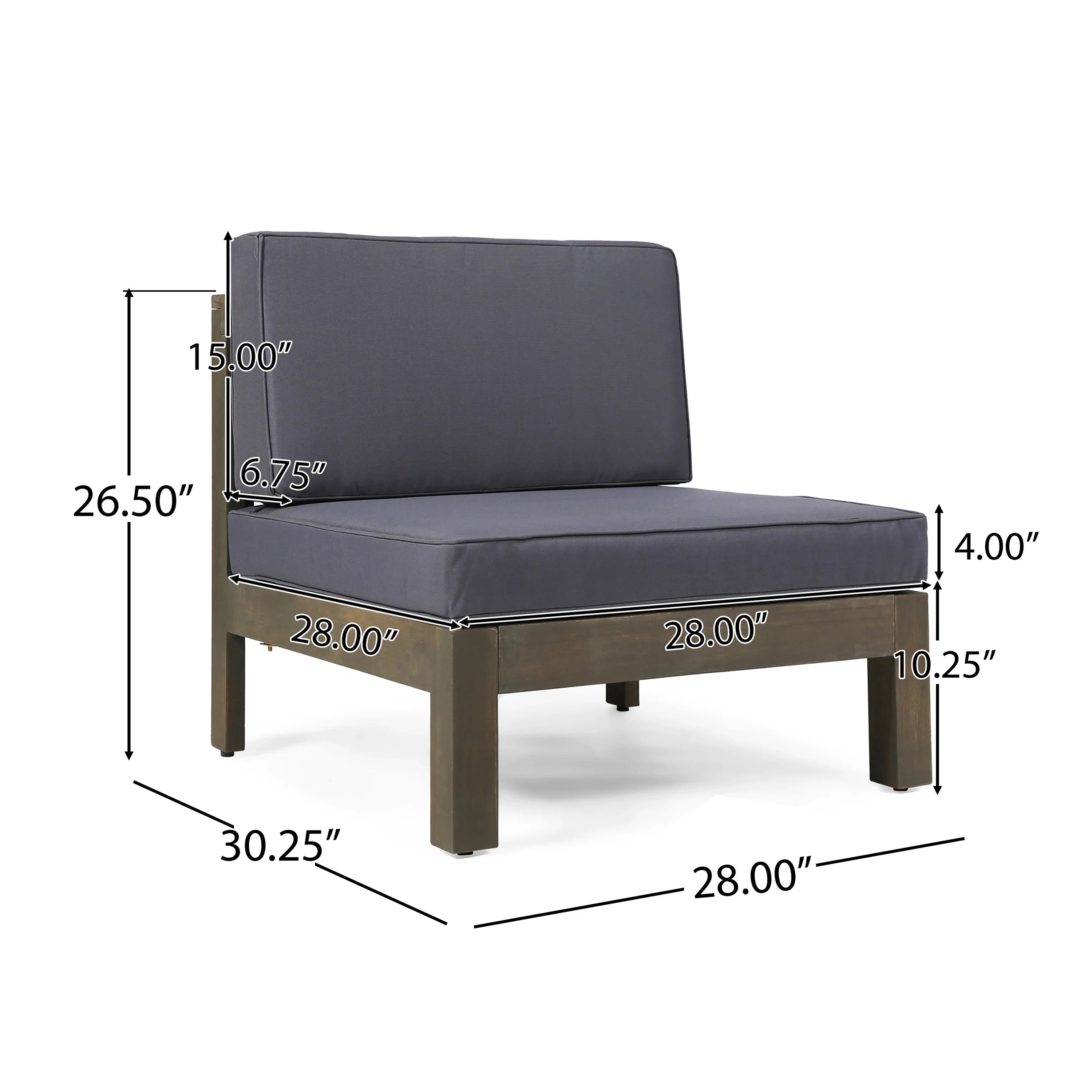 Kolten Outdoor Modern 8 Seater Acacia Wood Sectional Sofa Set with Fire Pit and Tank Holder, Gray, Dark Gray, Gloss Black,