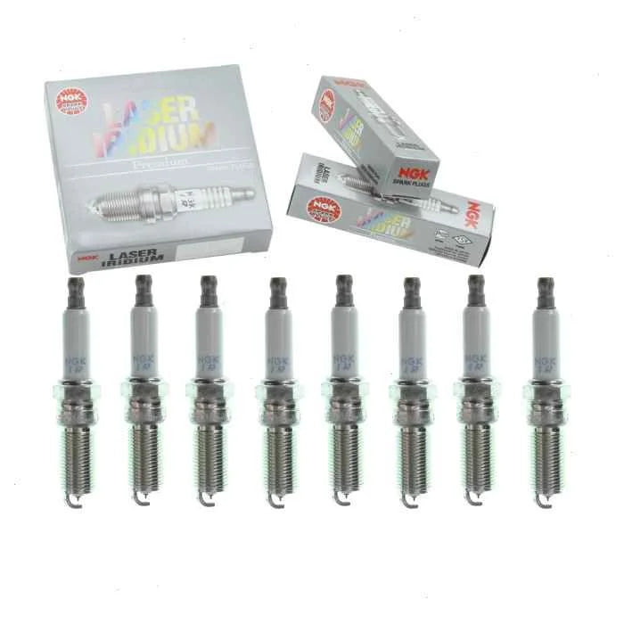 8 pc NGK Laser Iridium Spark Plugs compatible with Chevrolet Tahoe 5.3L 6.2L V8 2015-2020