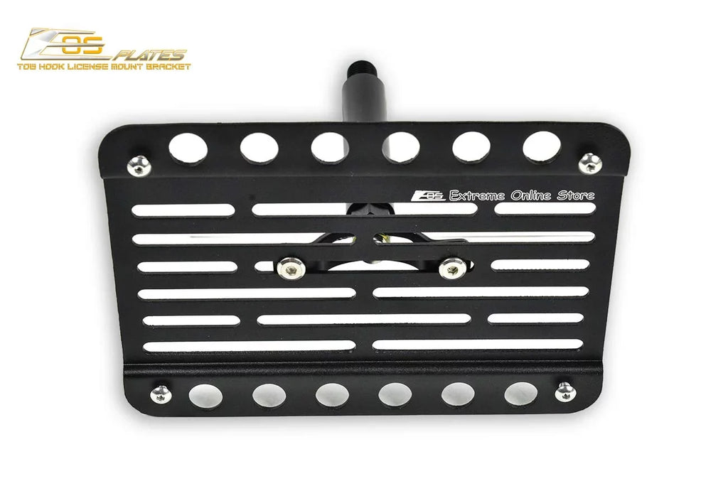 Extreme Online Store Replacement for 2009-2015 Mazda Miata NC | EOS PLatitudee Version 1 Mid Sized Front Bumper Tow Hook License Relocator Mount Bracket Tow-230