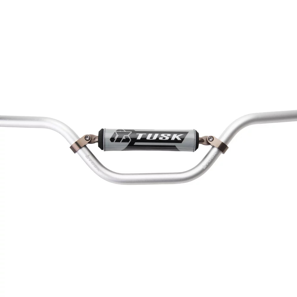 Tusk T-10 Aluminum 7/8" Handlebar Mini High Bend Silver For LEM CR3 1997