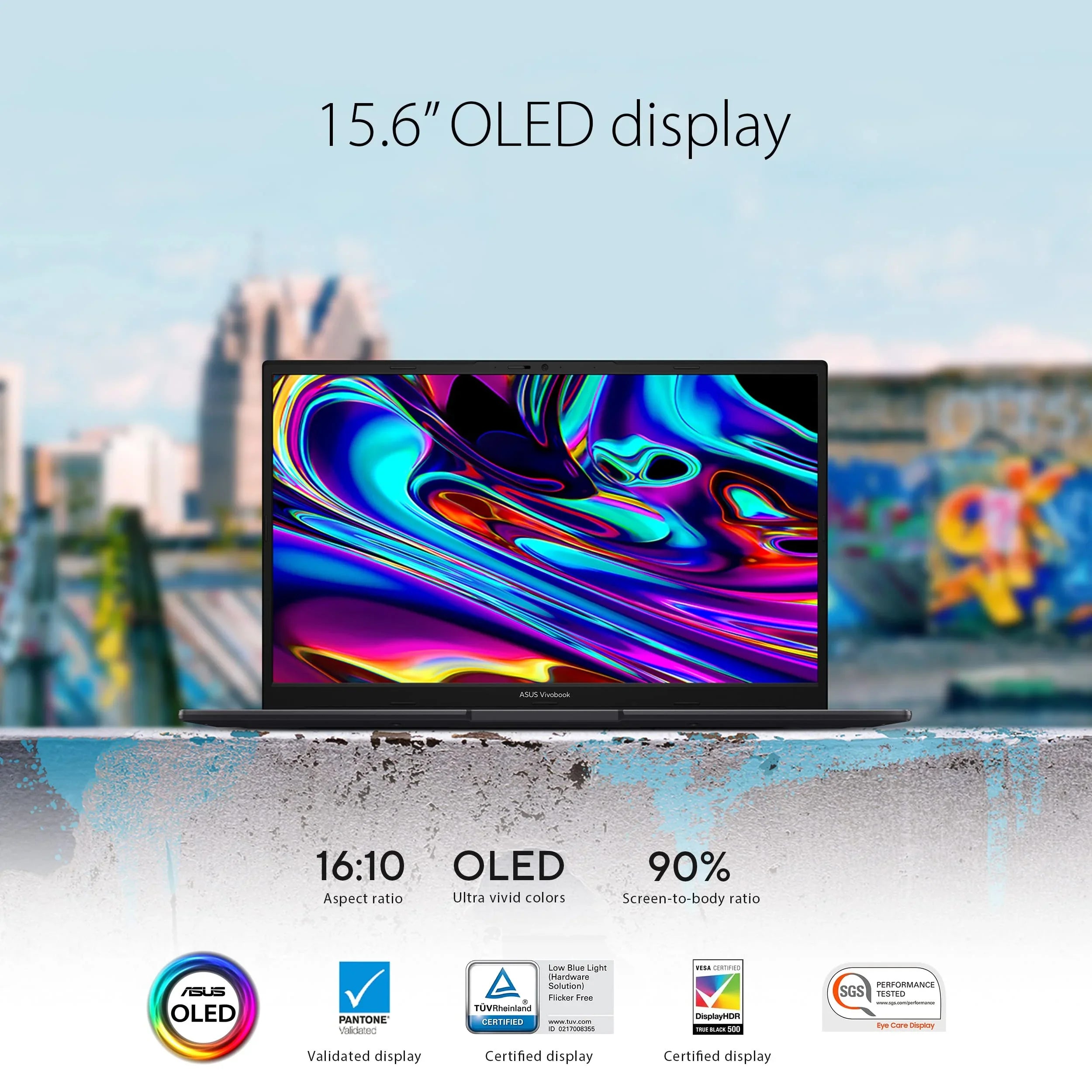 ASUS VivoBook S 15 OLED Slim Laptop, 15.6” FHD OLED Display, Intel Evo PLatitudeform, Intel Core i7-12700H CPU, 16GB RAM, 1TB SSD, Windows 11 Home, Indie Black, K3502ZA-ES76
