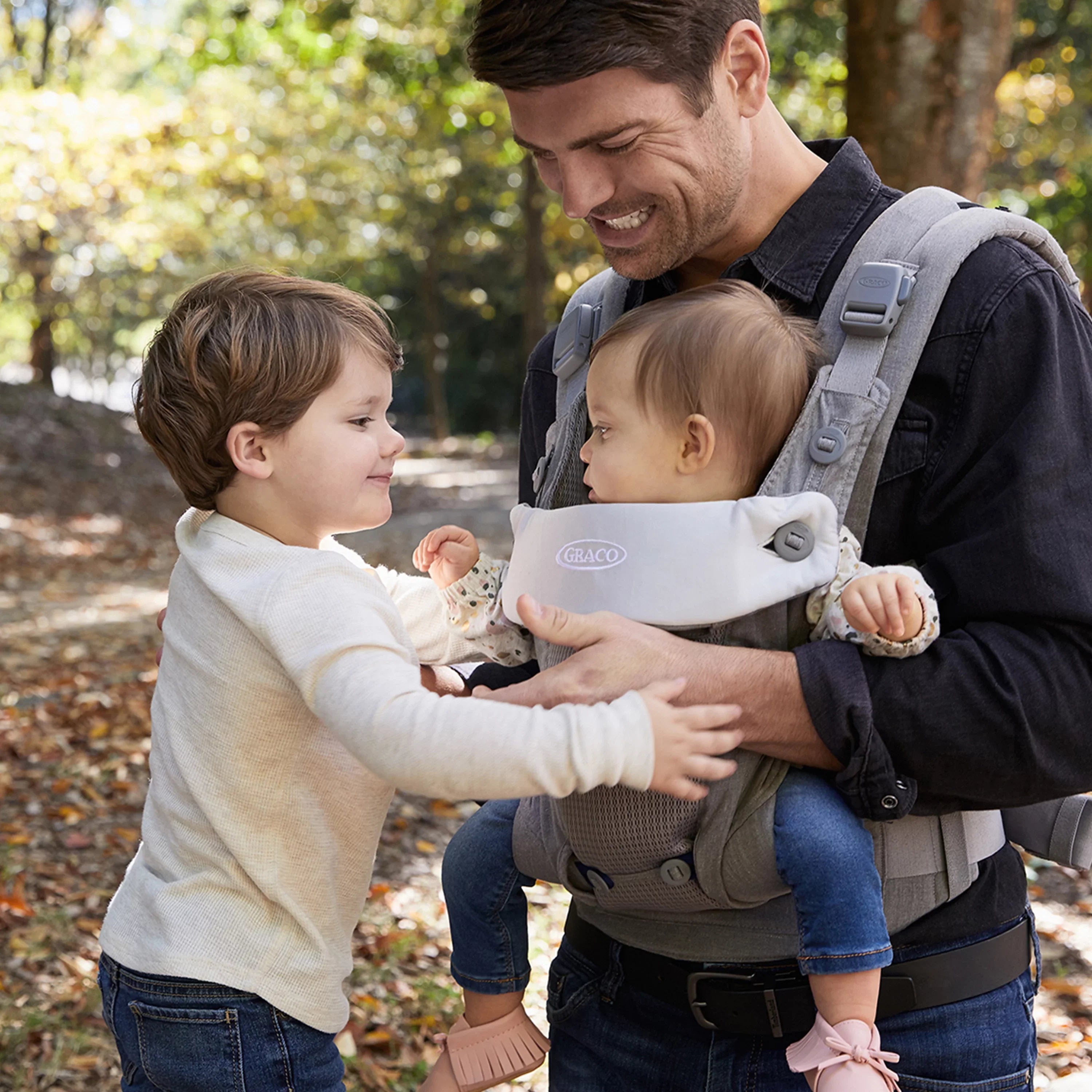 Graco Cradle Me 4-in-1 Baby Carrier, Mineral Gray